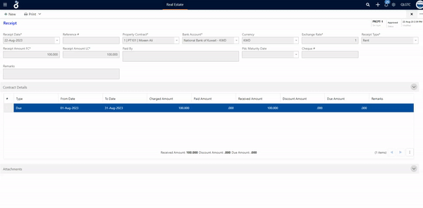 Payments & Receipts